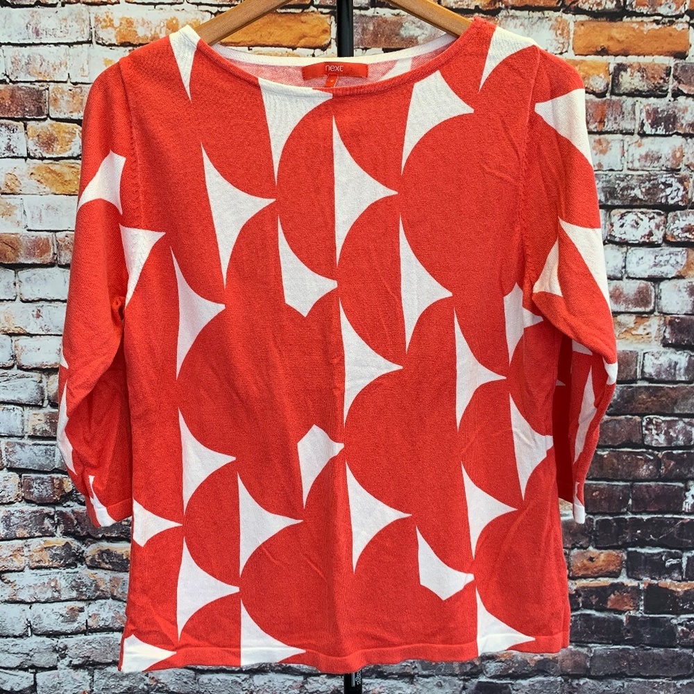 Next Red and White Sweater Size 16